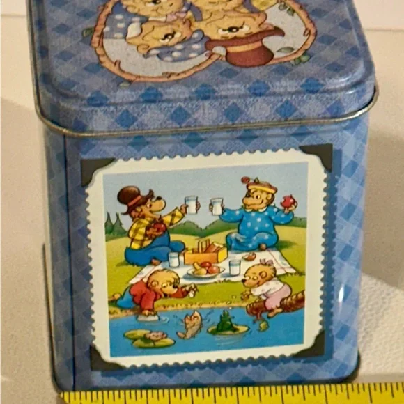 Vintage Berenstain Bears Tin Box 1997 Metal Storage Container - Picture 9 of 16